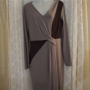 NYDJ Not Your Daughter's Jeans Gray Color Block Dress